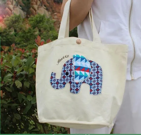 Bomuld lærred Eco Tote skulder Shopper Shopping strand taske pige dame kvinder gavepose