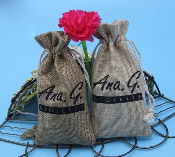 Engros Fashional Design Jute gave pose/lille stof snoretræksposer for smykker