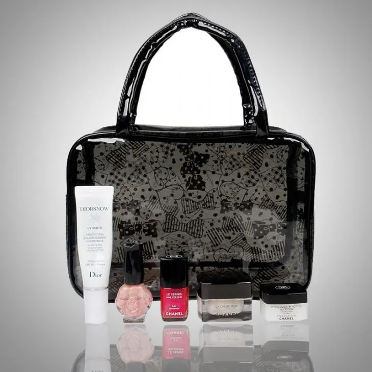 Brugerdefinerede fabrik pris klart kosmetisk poser fremme taske/PVC lynlåsposer til bad/transparent PVC kosmetisk poser med lynlås